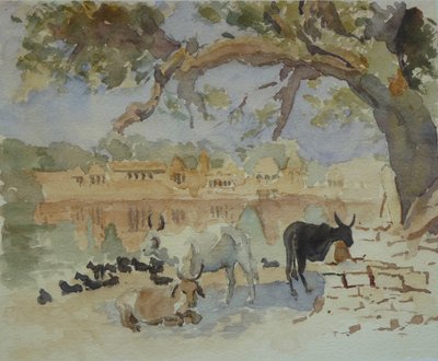 435A Jaisalmer - Gadi Sagar (skitse) af Wilson Clive