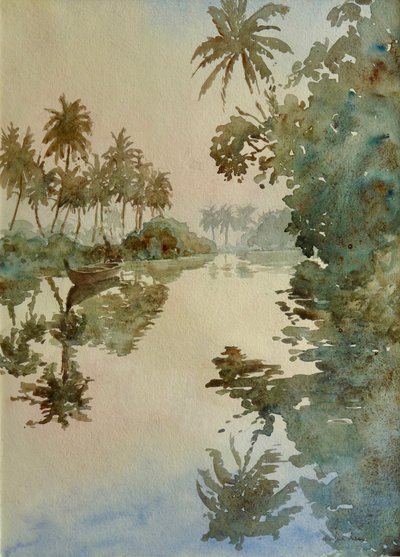 693 Backwaters - før solopgang af Wilson Clive