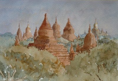 941 Bagan solopgang, mod Ananda af Wilson Clive