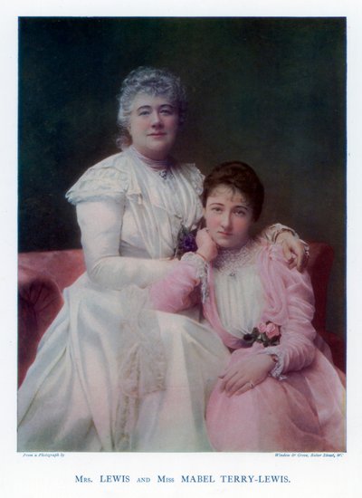 Fru Lewis Kate Terry og Miss Mabel Terry-Lewis, britiske skuespillerinder, 1901. af Window and Grove