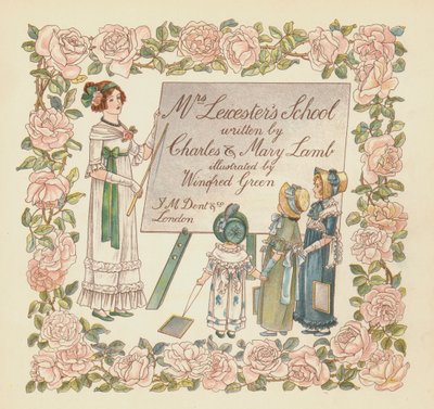 Forsideillustration til Mrs Leicesters School af Wingred Green