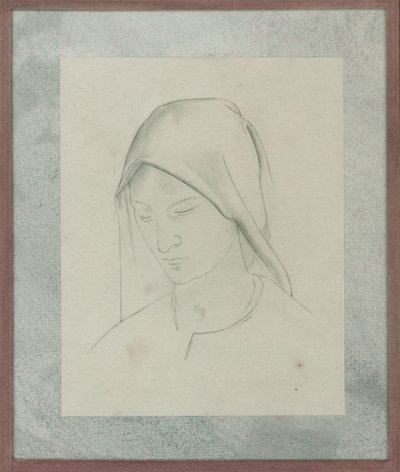Studie til St Martin altertavle, ca. 1928 (blyant på papir) af Winifred Knights