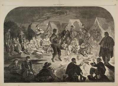 A Bivouac Fire on the Potomac, fra Harper
