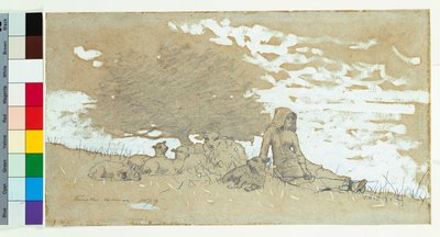 En hyrdinde, 1879 af Winslow Homer