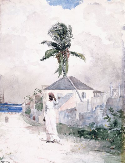 Langs vejen, Bahamas, 1885 af Winslow Homer