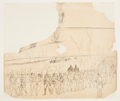 En infanterikolonne i marts af Winslow Homer