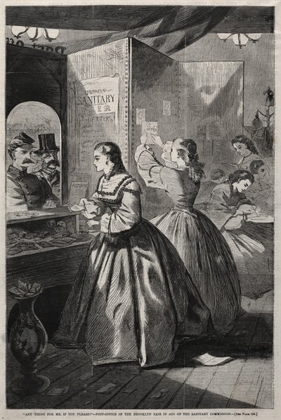 Any Thing for Me, If you Please - Postkontoret for Brooklyn Fair in Aid..., 1864. af Winslow Homer