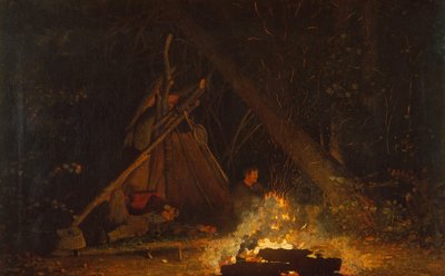 Lejrbål, 1880. af Winslow Homer