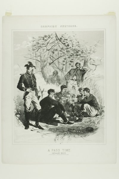 Skitser fra kampagnen: A Pass Time - Kavaleriets hvile af Winslow Homer