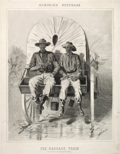 Kampagneskitser: Bagagetoget, 1863. af Winslow Homer