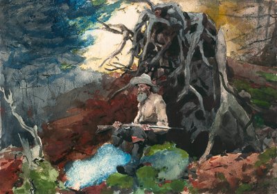 Lejrbål, Adirondacks af Winslow Homer