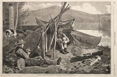 Camping ude i Adirondack-bjergene, 1874. af Winslow Homer