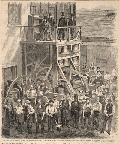 Klokkespil med tretten klokker til Christ Church, Cambridge, Massachusetts, fremstillet af herrerne Henry N. Hooper & Co. fra Boston, fra Harper
