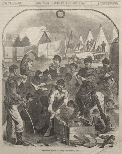 Julepakker i lejren – julen 1861 af Winslow Homer