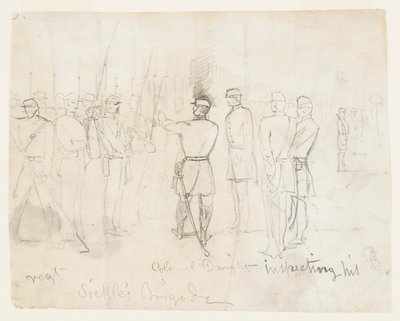 Oberst Dwight inspicerer sit regiment af Winslow Homer