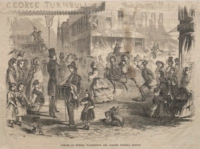 Corner Winter, Washington og Summer Streets, Boston, 1857. af Winslow Homer