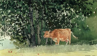 Ko på græs, 1878 af Winslow Homer