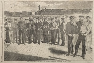 Besætningen på den amerikanske dampslup »Colorado«, der blev indskibet i Boston i juni 1861 af Winslow Homer