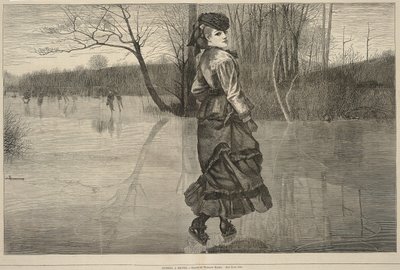 Cutting a Figure, fra Every Saturday, 4. februar 1871 af Winslow Homer