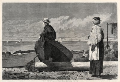 Dads Coming!, 1873. af Winslow Homer