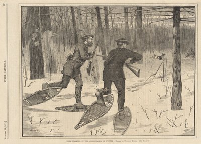 Deer-stalking i Adirondacks om vinteren, fra hver lørdag den 21. januar 1871 af Winslow Homer