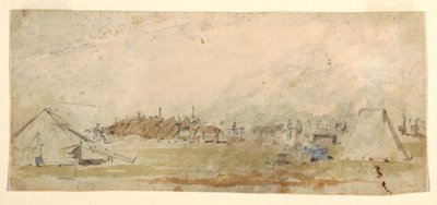 Tegning, hærens lejr, 1862 af Winslow Homer