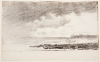 Tegning, bugten ved Cullercoats, England, 1881 af Winslow Homer