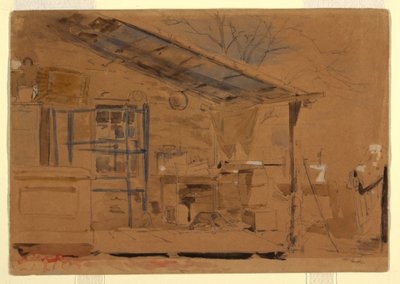 Tegning, Hus med veranda, ca. 1858-60 af Winslow Homer