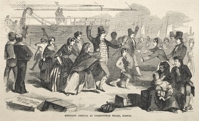 Emigranters ankomst til Constitution Wharf, Boston af Winslow Homer