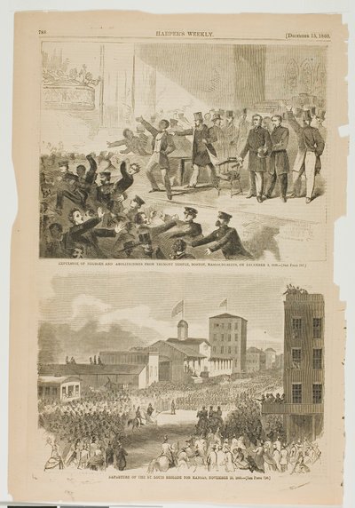 Udvisning af negre og abolitionister fra Tremont Temple, Boston, Massachusetts, den 3. december 1860 af Winslow Homer