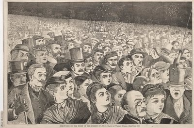 Brandværker om natten til den fjerde juli 1868. af Winslow Homer