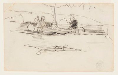 Fisker og to andre mænd i en kano af Winslow Homer