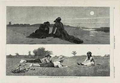 Flirt ved havet og på engen af Winslow Homer