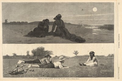 Flirte på havet og på engen, fra Harper af Winslow Homer