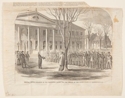 General Thomas Swearing in the Volunteers Called into the Service of the United States at Washington D.C. af Winslow Homer