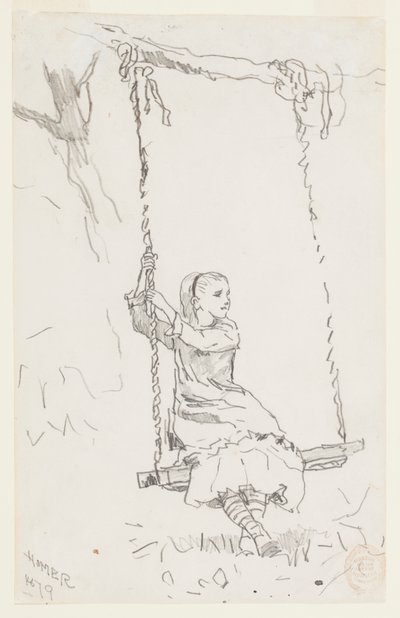 Pige på en gynge af Winslow Homer