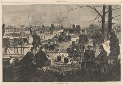 Standsning af et vogntog; fra Harper af Winslow Homer