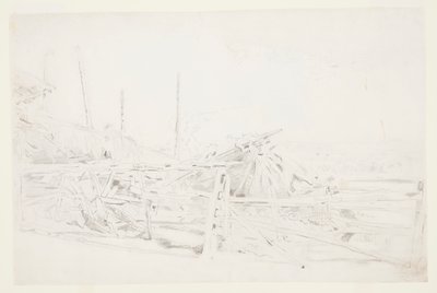 Høstak og jernbanehegn af Winslow Homer