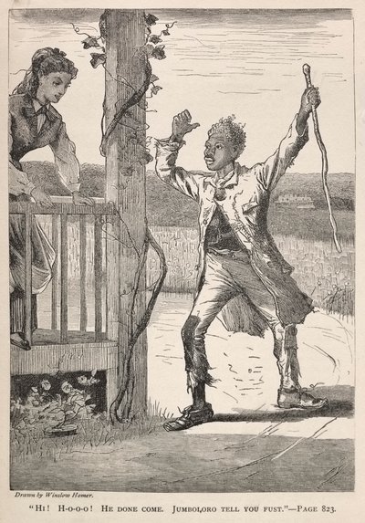 Hej! H-O-O-O! Han er færdig med at komme. Jumboloro Tell You First., 1869. af Winslow Homer