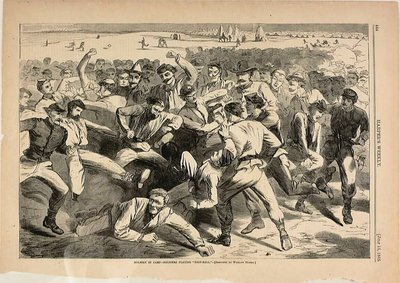 Ferie i lejren - soldater spiller "Foot-Ball" af Winslow Homer