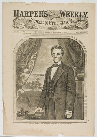 Abraham Lincoln, født i Kentucky den 12. februar 1809 af Winslow Homer