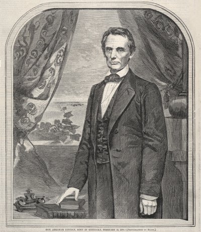 Hon. Abraham Lincoln, født i Kentucky, 12. februar 1809, 1860. af Winslow Homer