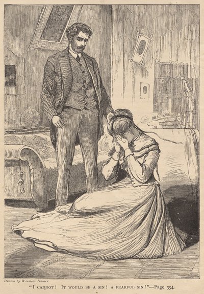 "Det kan jeg ikke!  Det ville være en synd!  En frygtelig synd!" af Winslow Homer