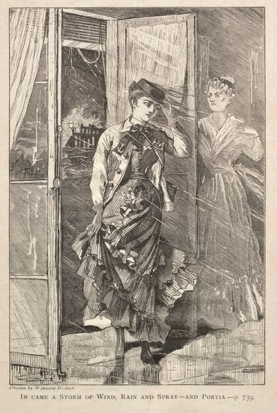 Ind kom en storm af vind, regn og sprøjt - og Portia af Winslow Homer