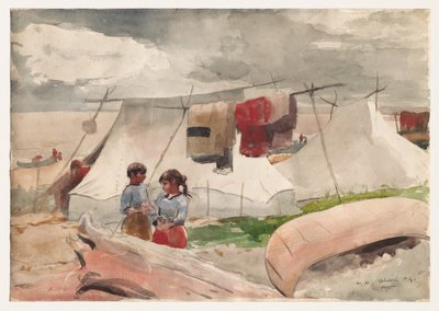 Indian Camp, Roberval, P.Q. af Winslow Homer