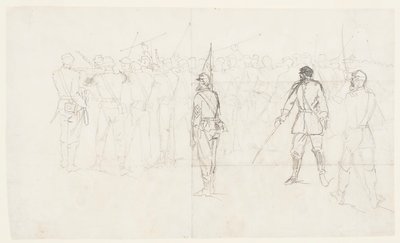 Infanteririfleøvelse, Sickles Regiment, Lees Mills, Virginia af Winslow Homer