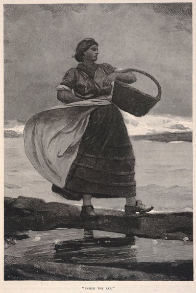 Inde i baren, fra The Century Magazine, november 1883 af Winslow Homer