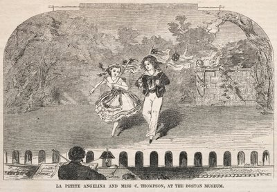 La Petite Angelina og Miss C. Thompson, på Boston Museum, 1859. af Winslow Homer