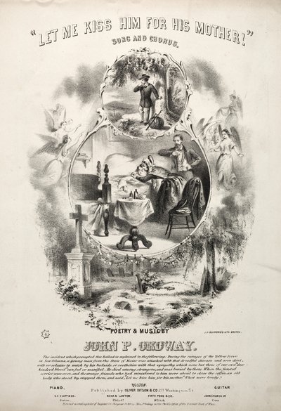 Lad mig kysse ham for hans mødre - Nodecover. af Winslow Homer