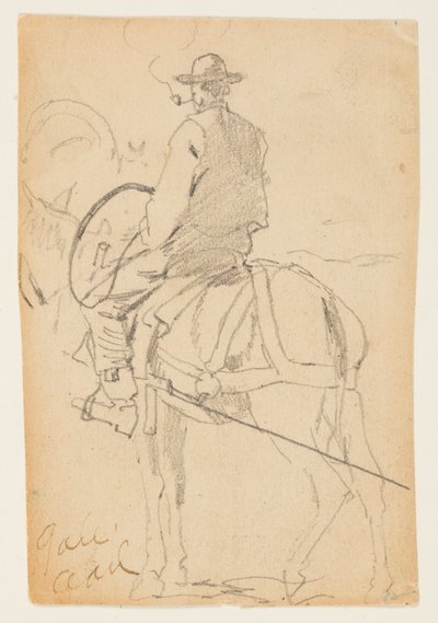 Mand rider på en hest af Winslow Homer